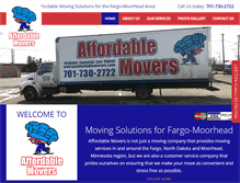 Tablet Screenshot of goaffordablemovers.com